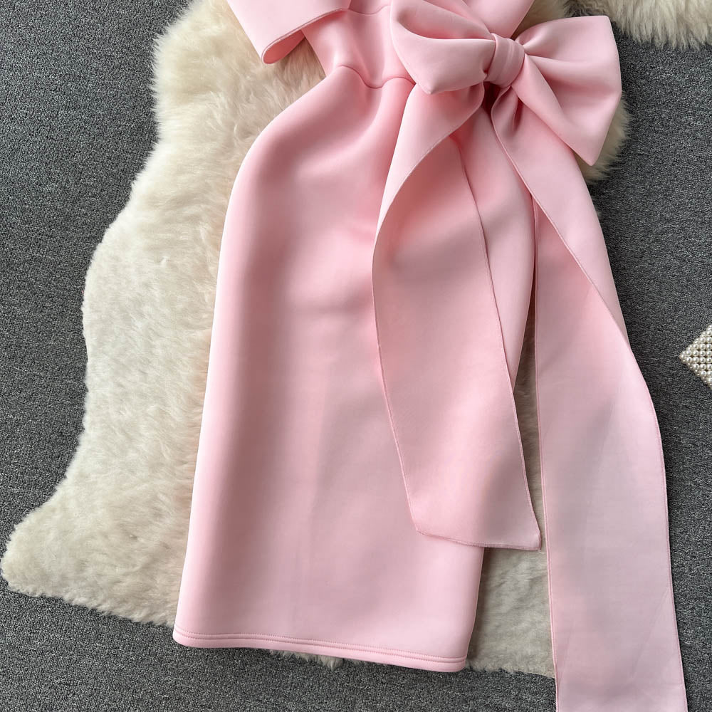 Bow One-shoulder Cocktail & Party Dress