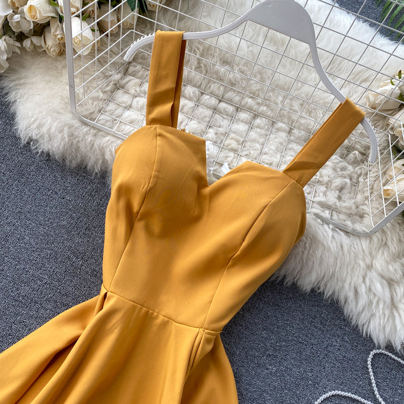 Retro V-Neck Halter Sundress