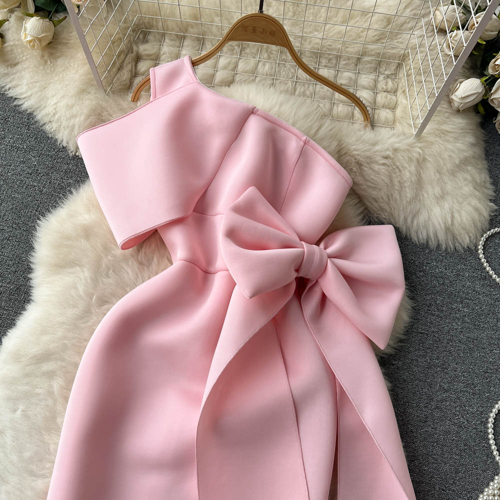 Bow One-shoulder Cocktail & Party Dress