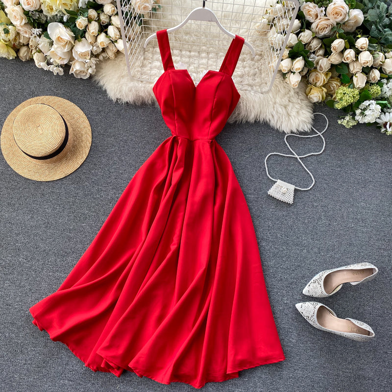 Retro V-Neck Halter Sundress