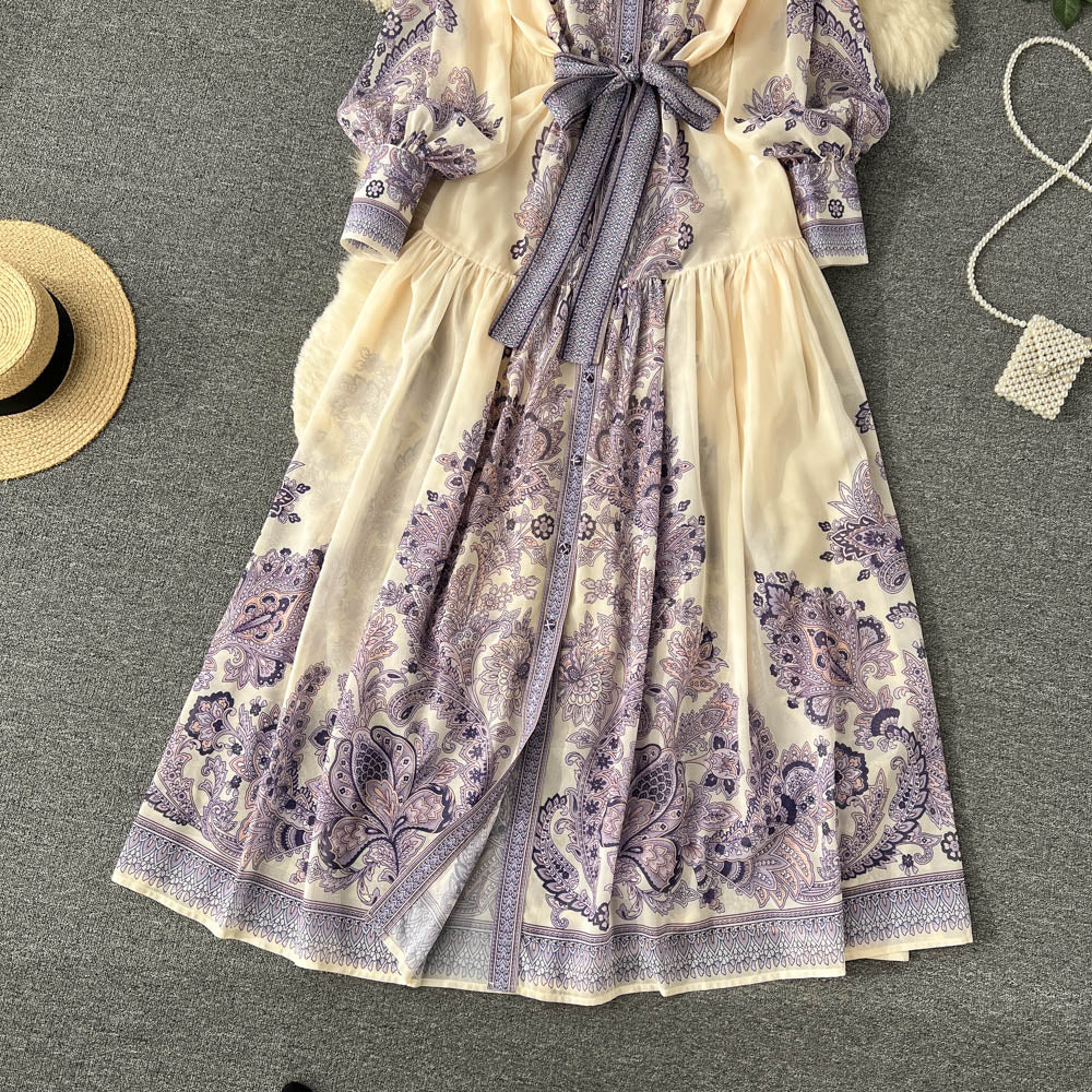 Baroque Garden Chiffon Gown