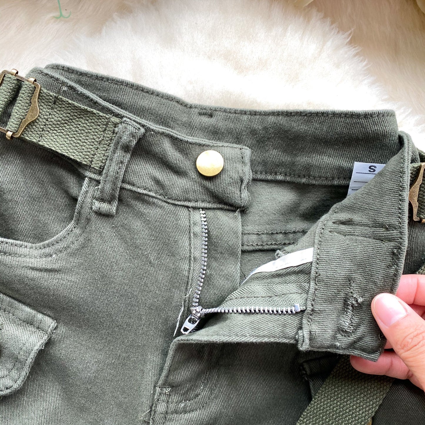 Oversized Pocket Denim Hotpants