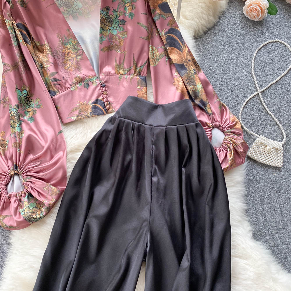 Garden Escape Floral Top & Palazzo Pants