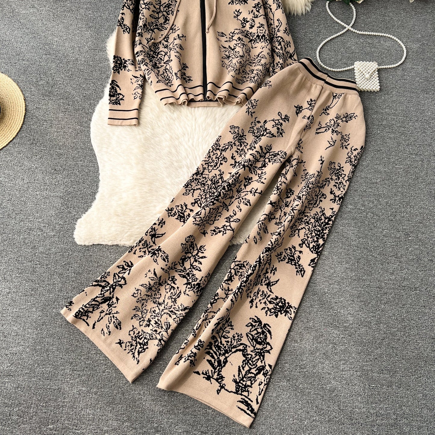 Athleisure Print Hoodie & Sweatpants Set - 1