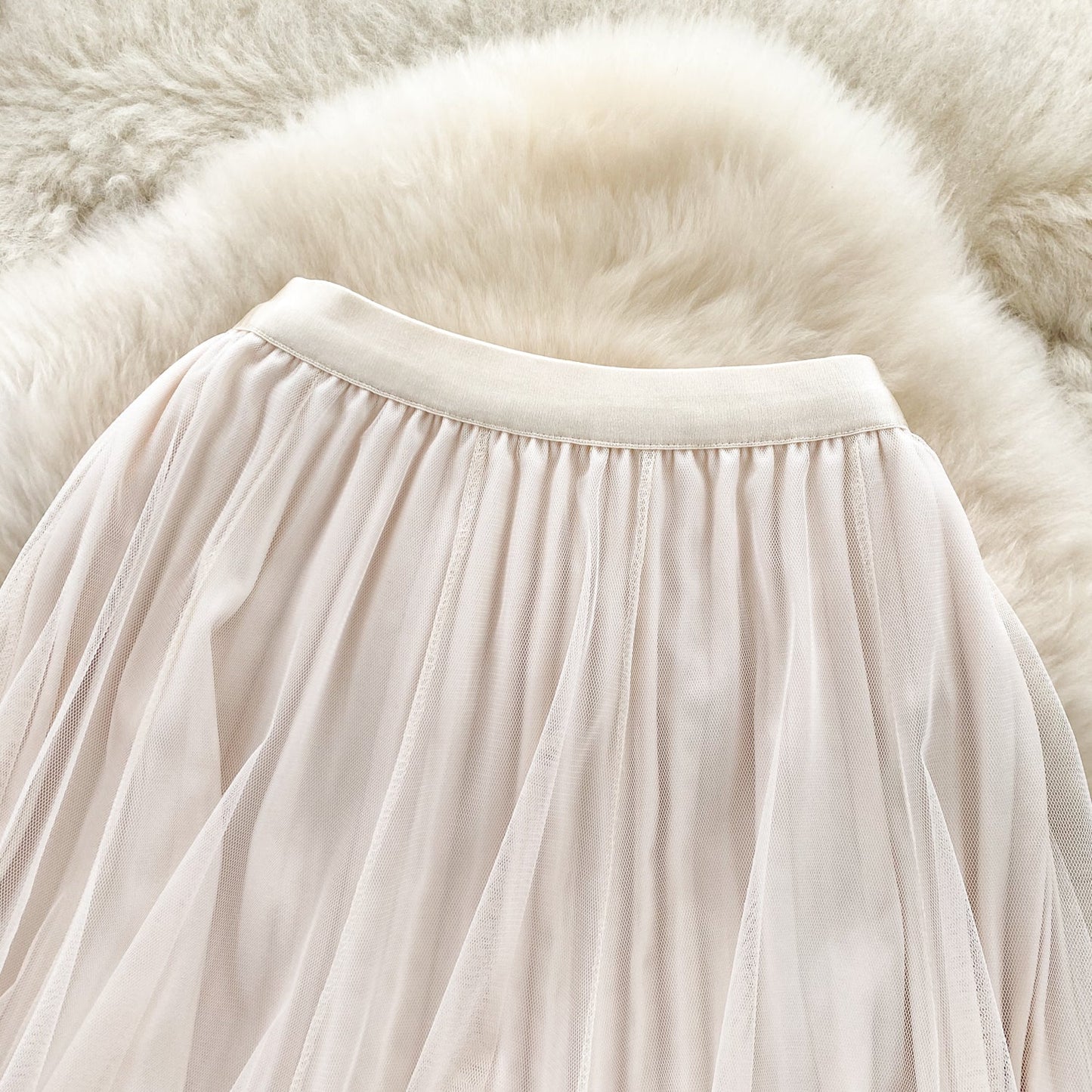 Ethereal Bow-Trimmed Tulle Skirt