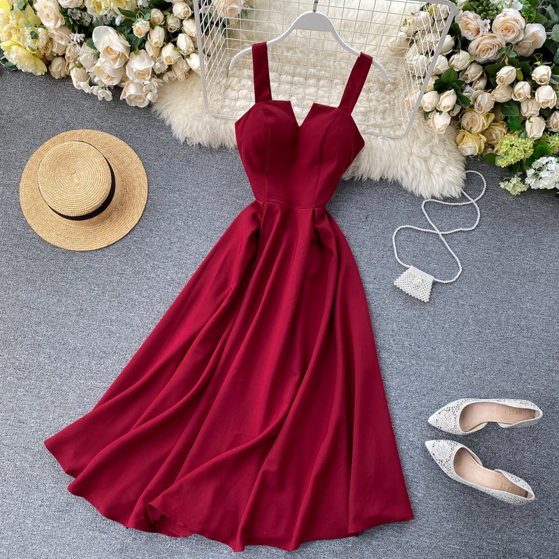 Retro V-Neck Halter Sundress