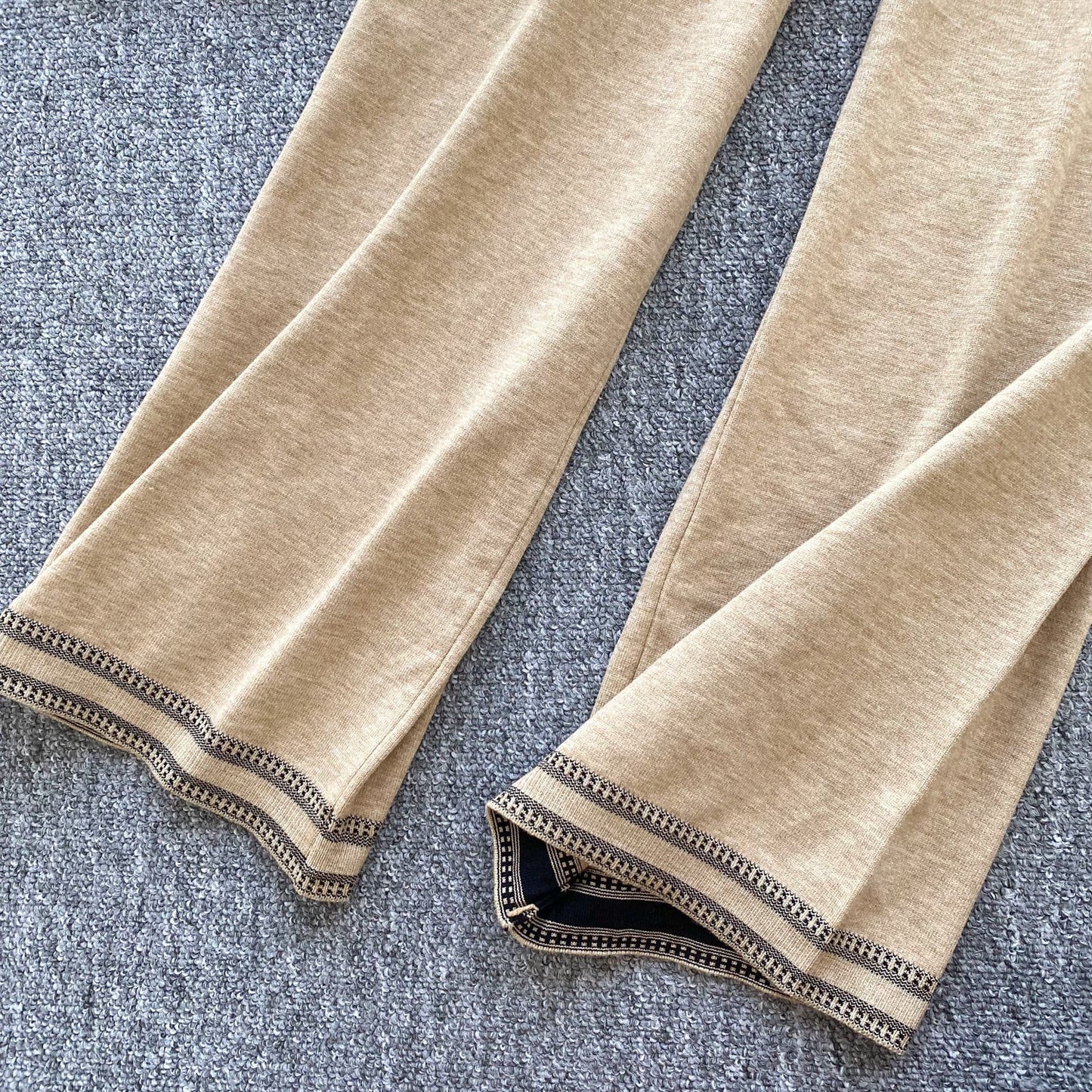 Women's Knit & Elastic Waist Trousers Set