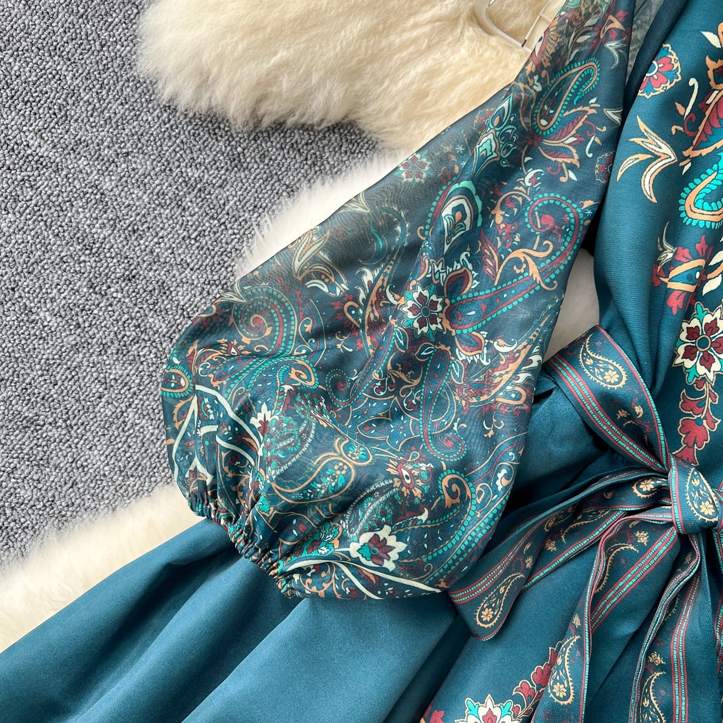 Romantic A-line Floral Maxi Dress