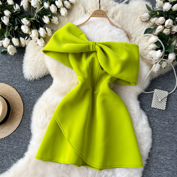 Design Colorful Bow Party Dress