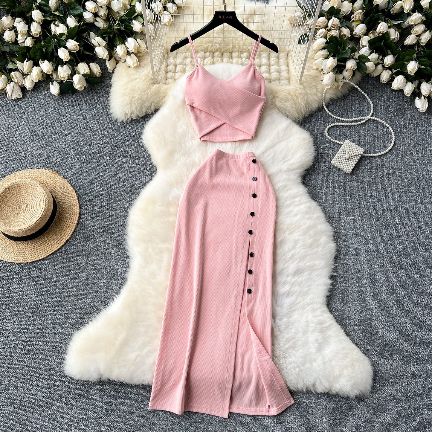 Women's Knit Two Piece Camisole Set