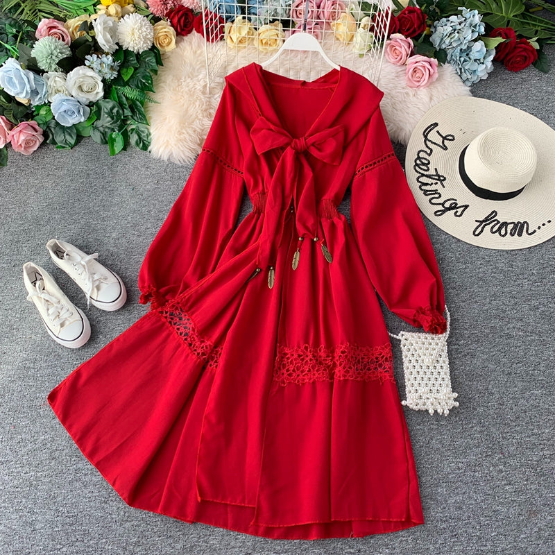 Contemporary Openwork Hooded Robe Dress
