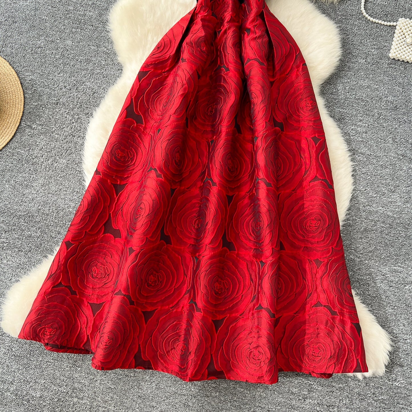 Jacquard Off-Shoulder Party Dress
