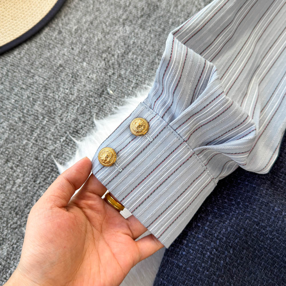 Stripe Dress & Structured Blazer Matching Set
