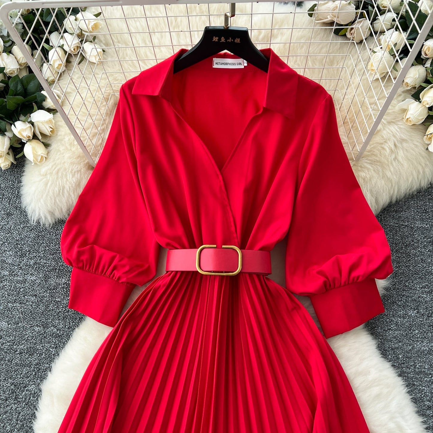 Modern Tailored Shirt Dress With Belt