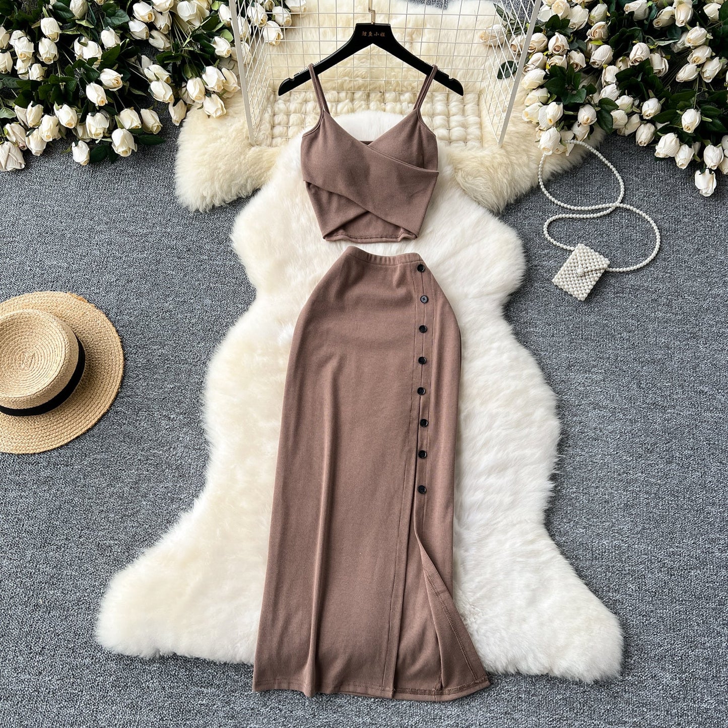 Women's Knit Two Piece Camisole Set
