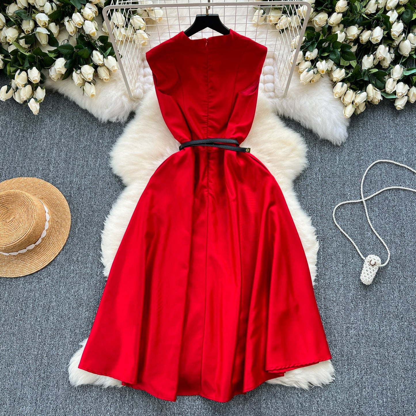 Women's Classic V-Neck Sheath Dress