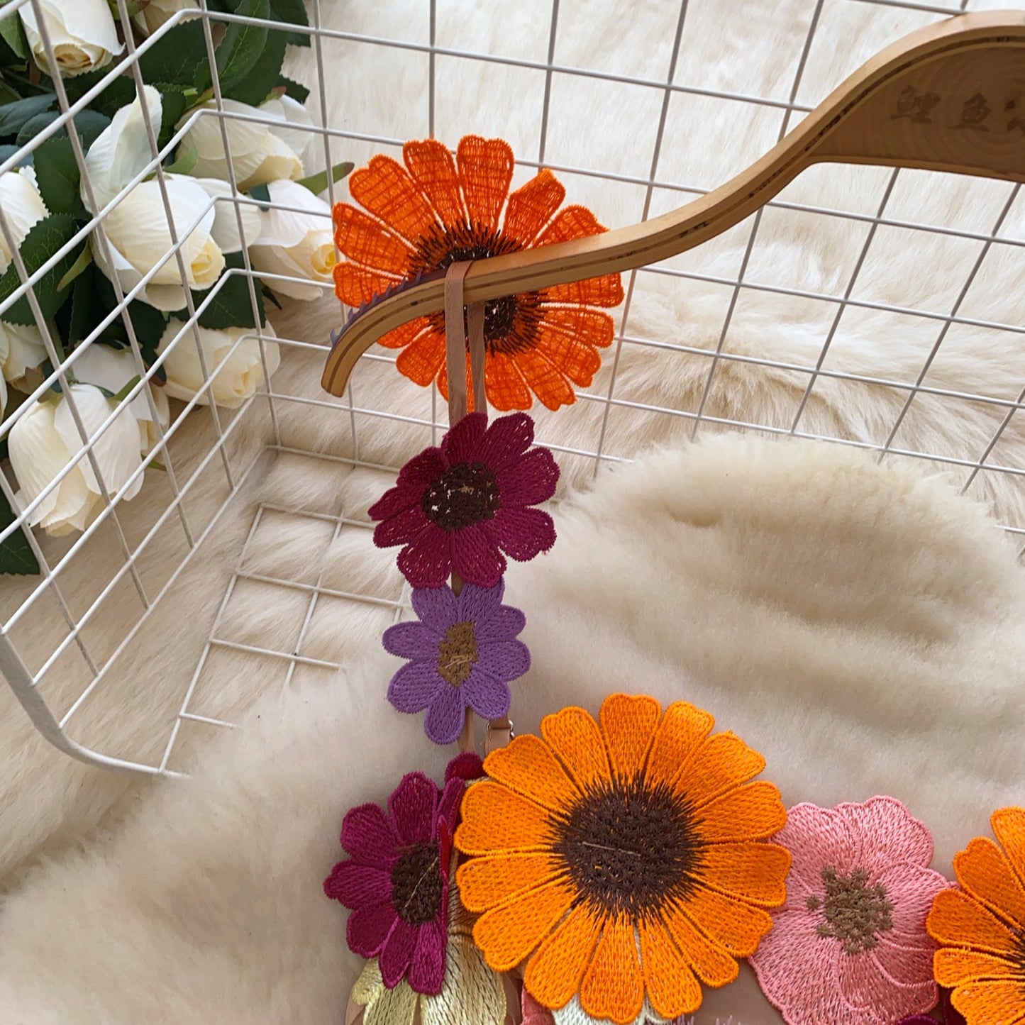 Blooming Floral Embroidery Party Dress