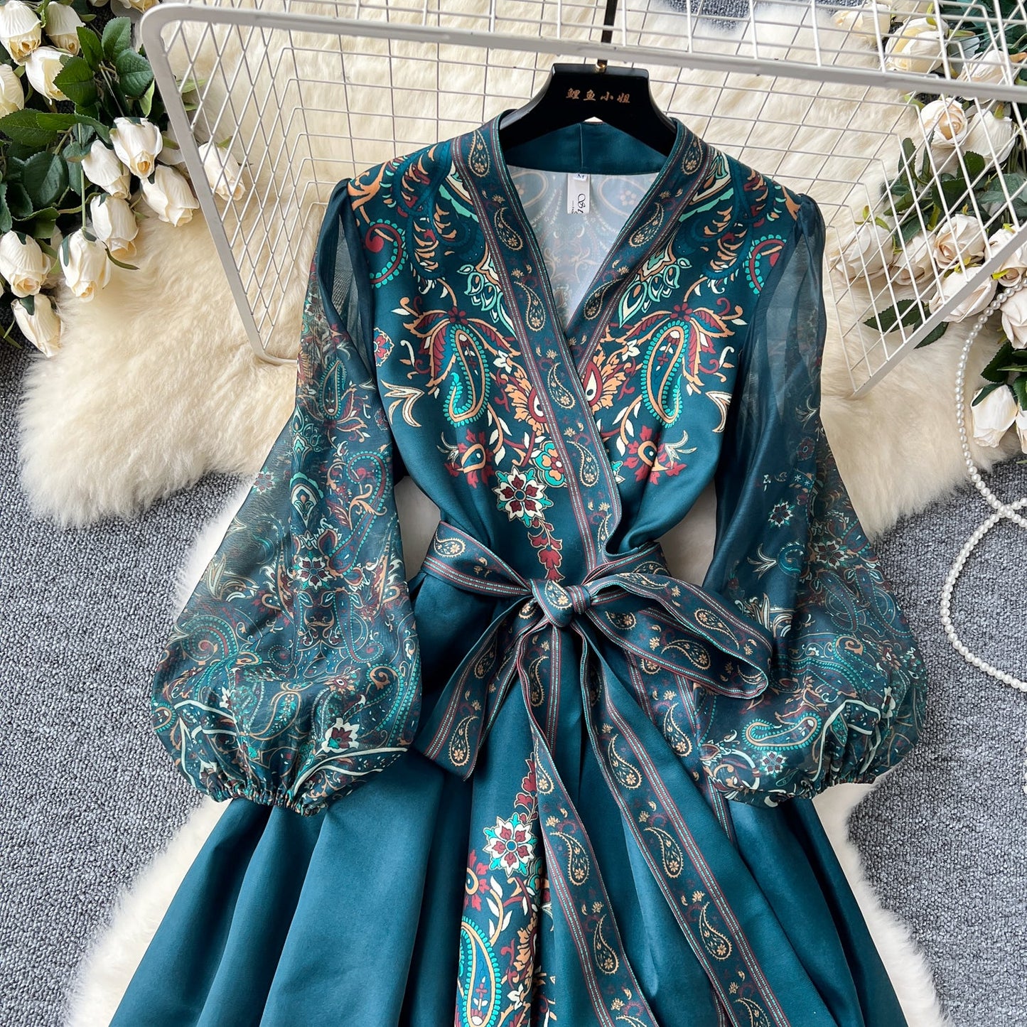 Romantic A-line Floral Maxi Dress