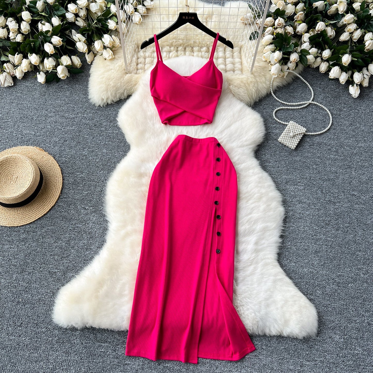 Women's Knit Two Piece Camisole Set