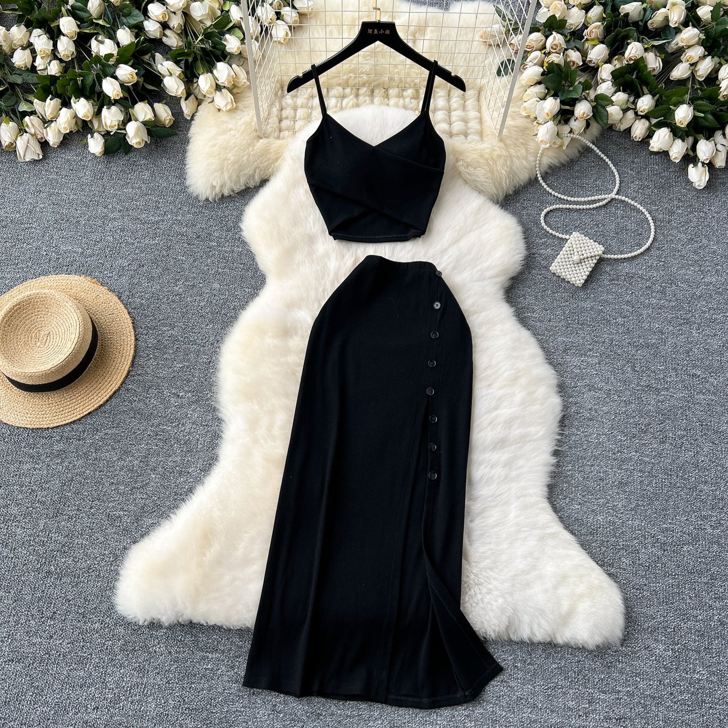 Women's Knit Two Piece Camisole Set