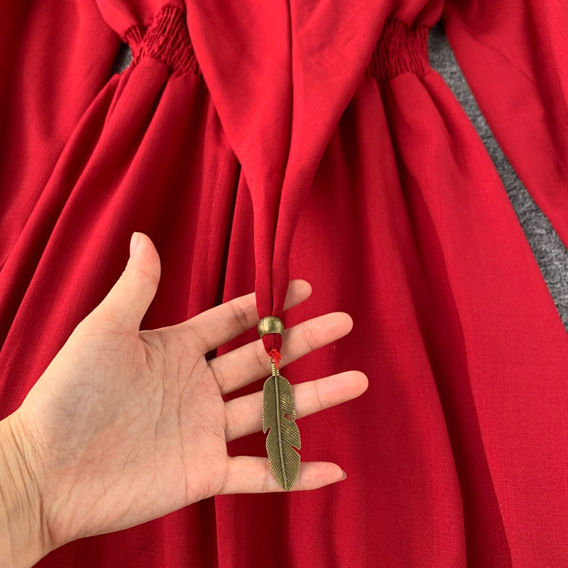 Contemporary Openwork Hooded Robe Dress