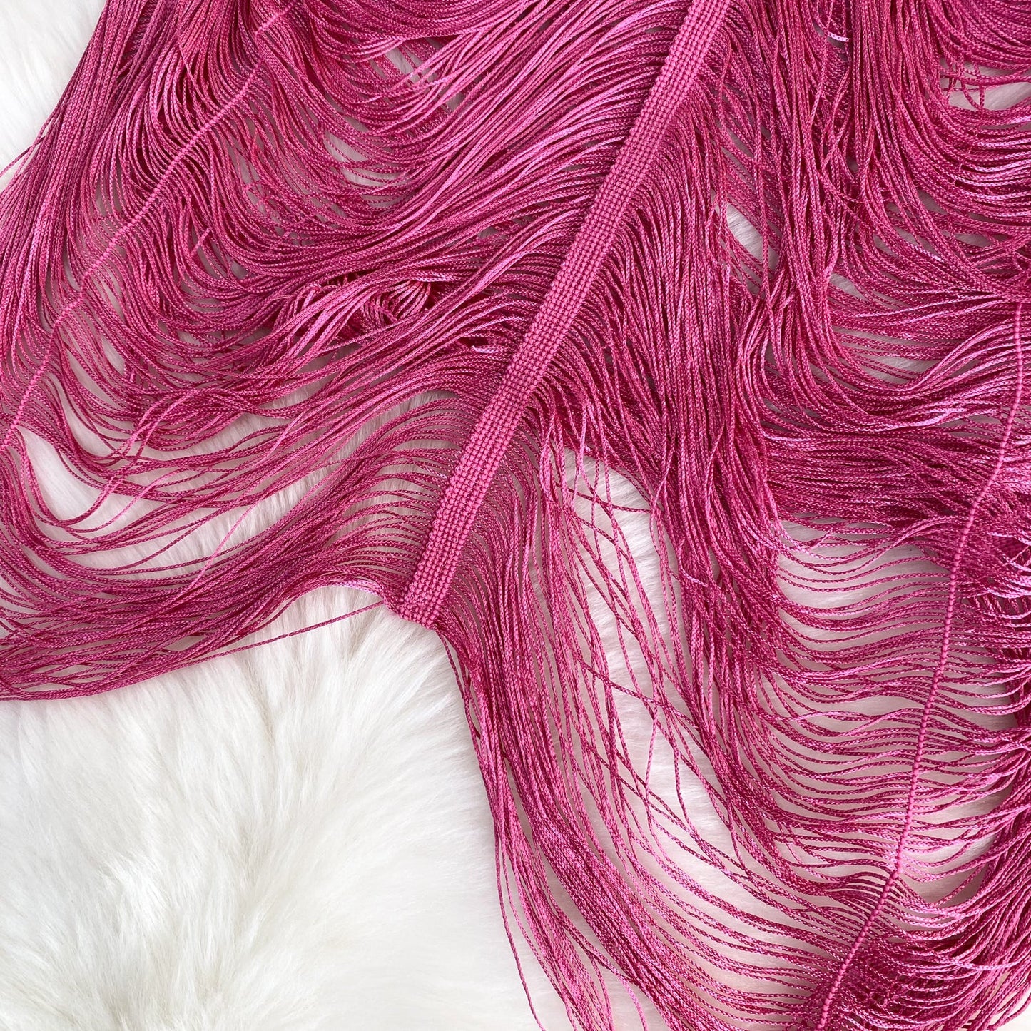 Sultry Fringe V-Neck Evening Dress