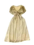 Robe en mousseline de soie à manches bouffantes et cordon de serrage Mori