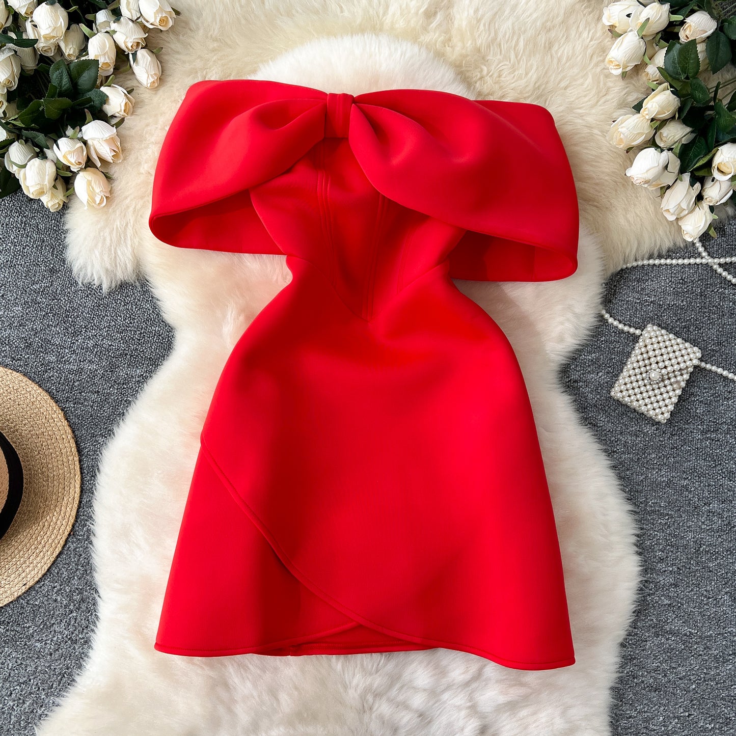 Design Colorful Bow Party Dress