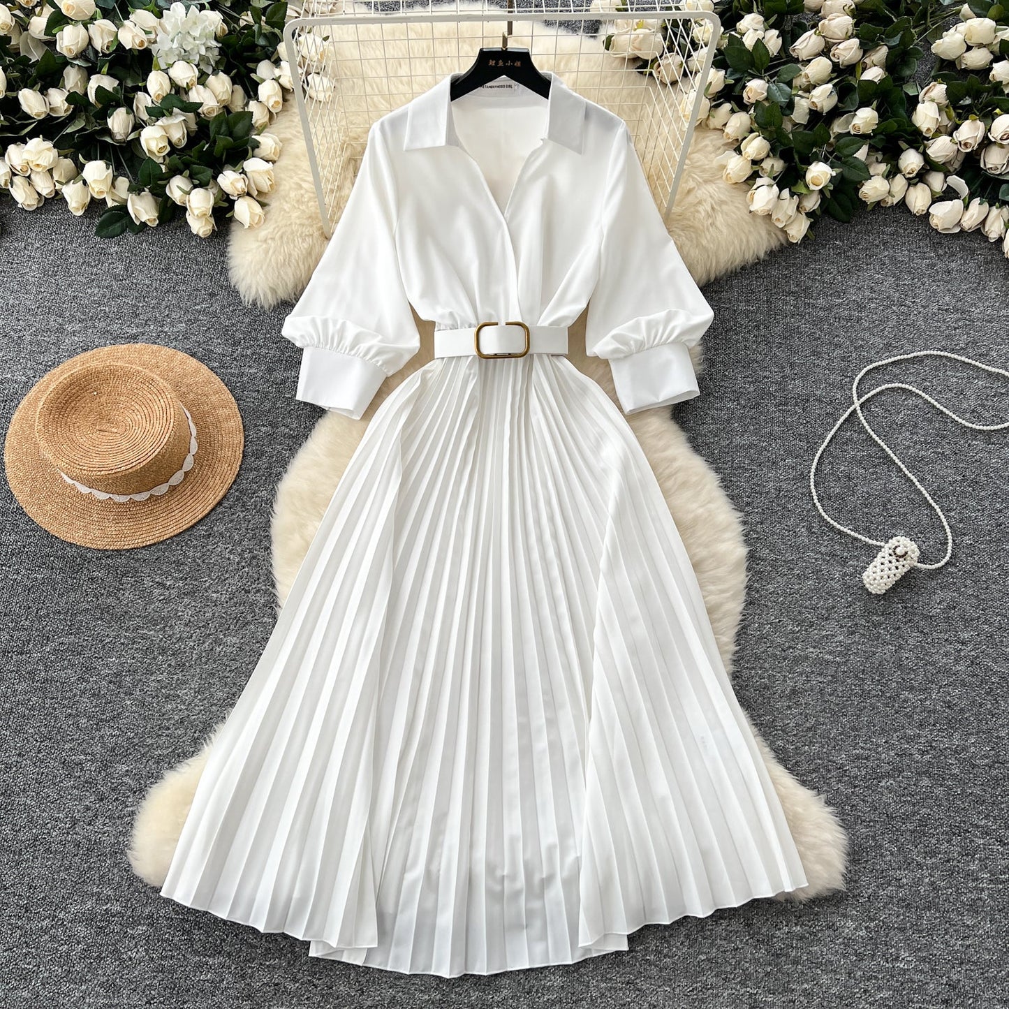 Modern Tailored Shirt Dress With Belt