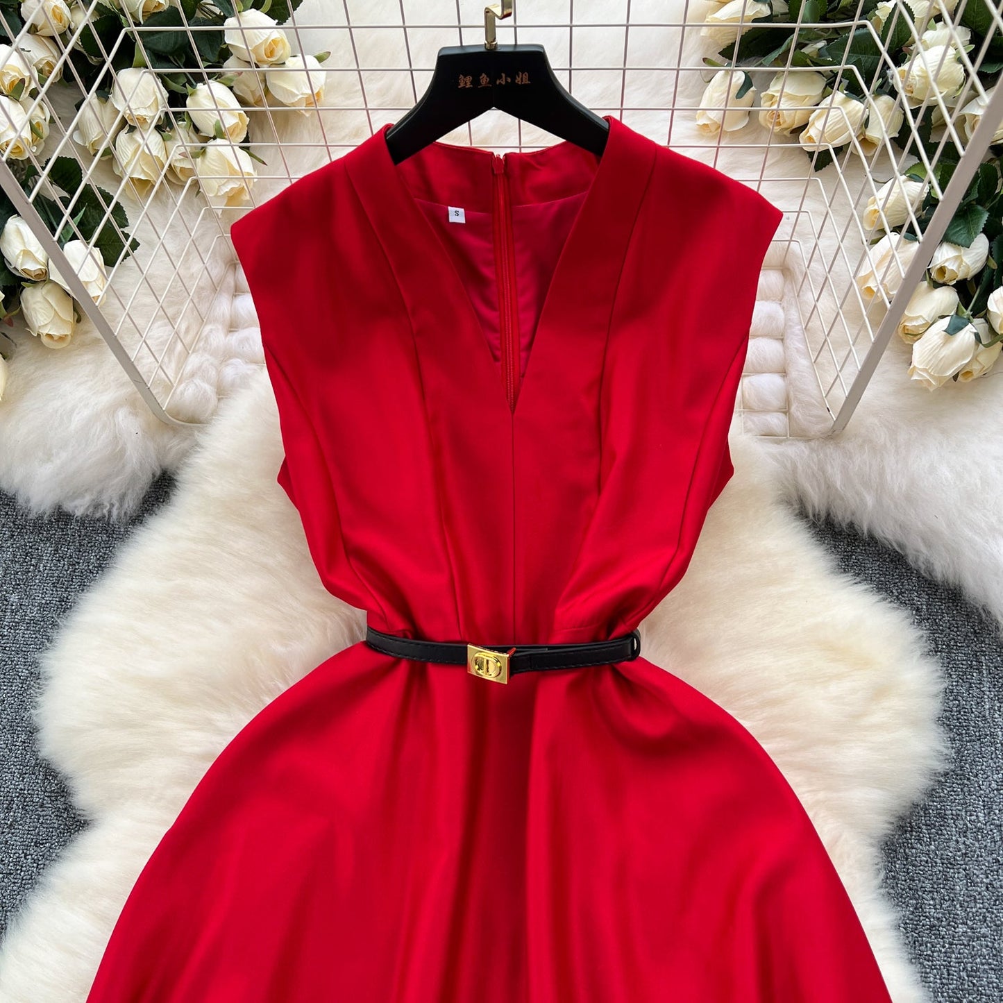 Women's Classic V-Neck Sheath Dress