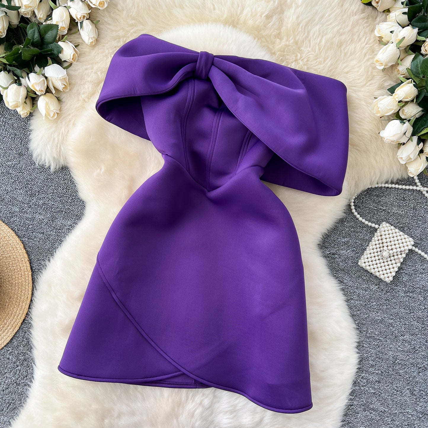 Design Colorful Bow Party Dress