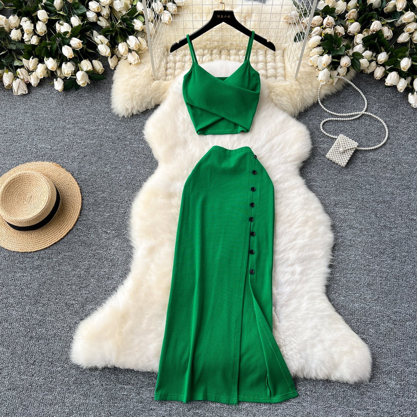 Women's Knit Two Piece Camisole Set