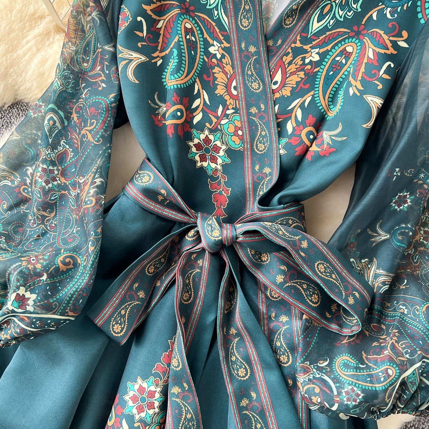 Romantic A-line Floral Maxi Dress
