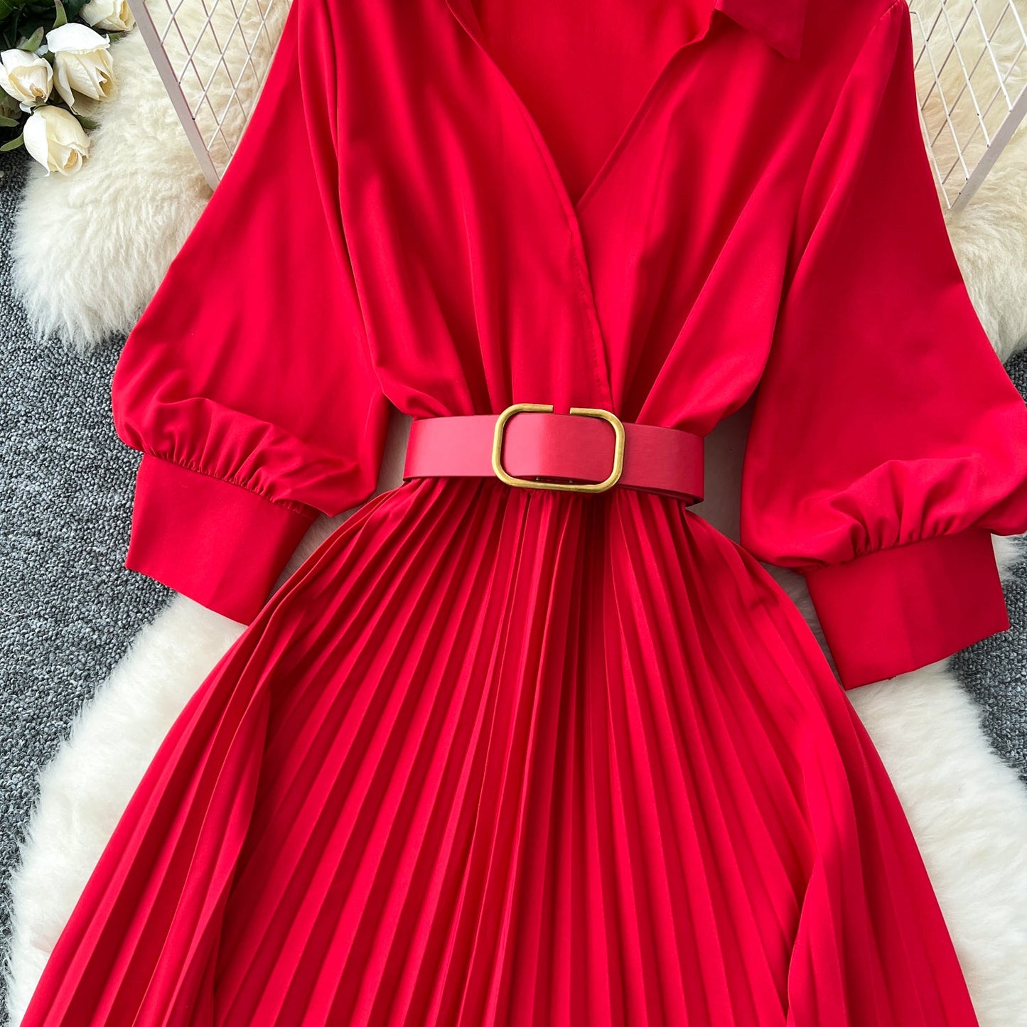Modern Tailored Shirt Dress With Belt
