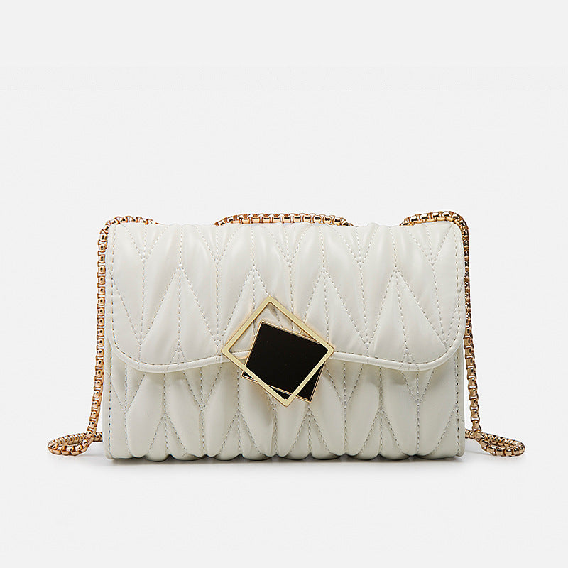 Modernist Square Buckle Pleat Bag