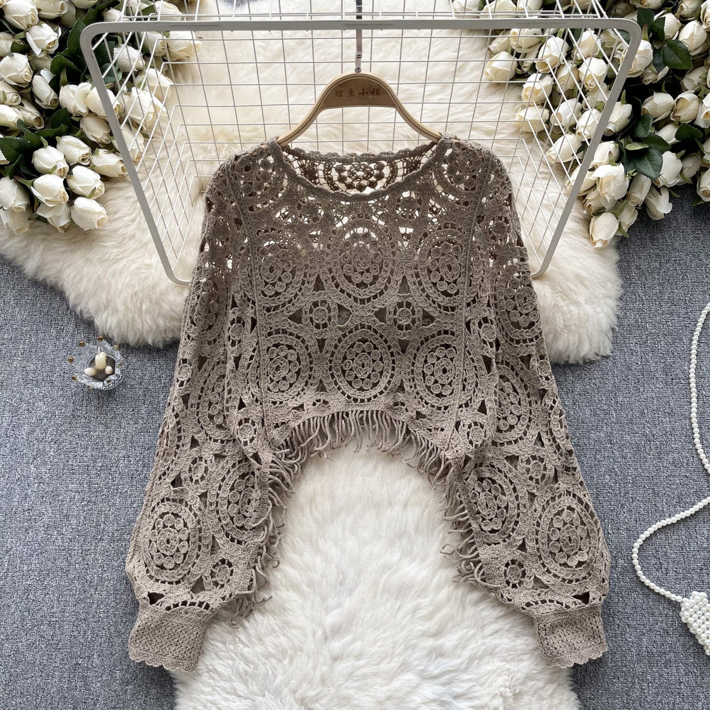 Vintage Boho Crochet Lace Top