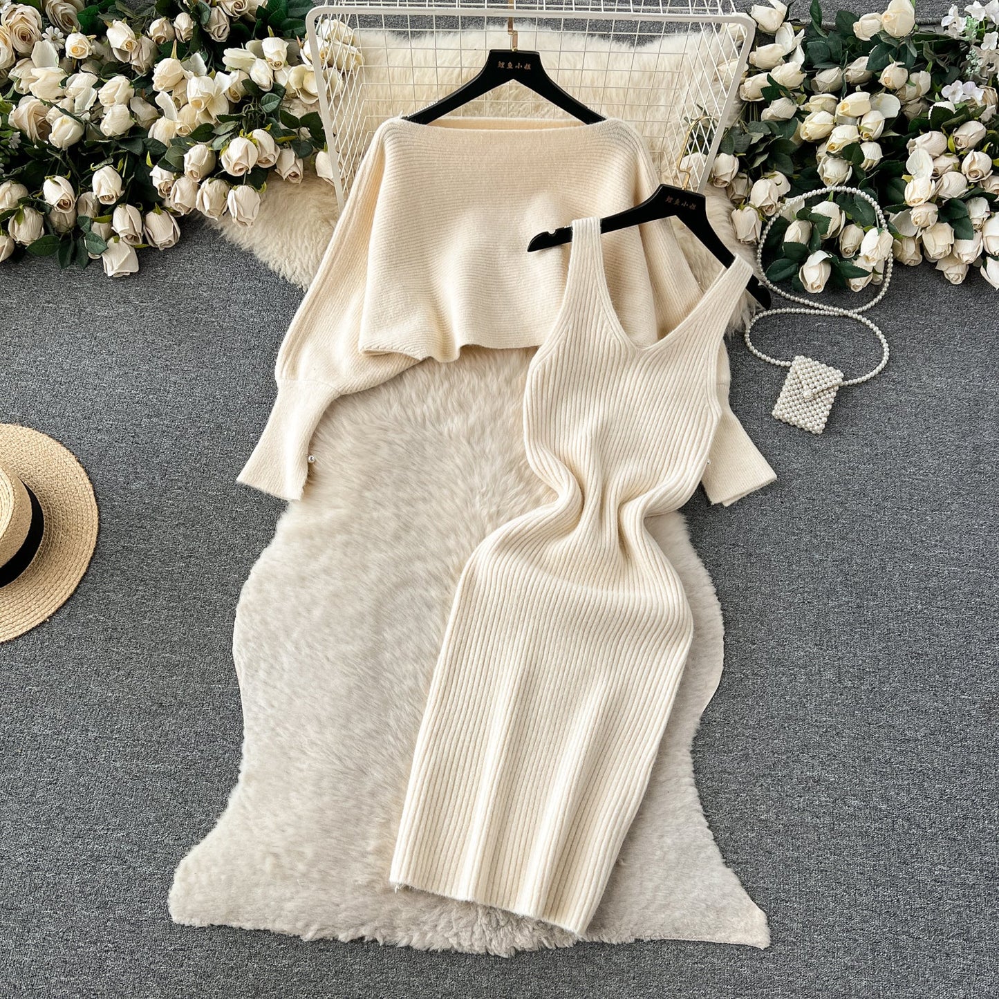 Creamy Colors Knitted 2Pcs