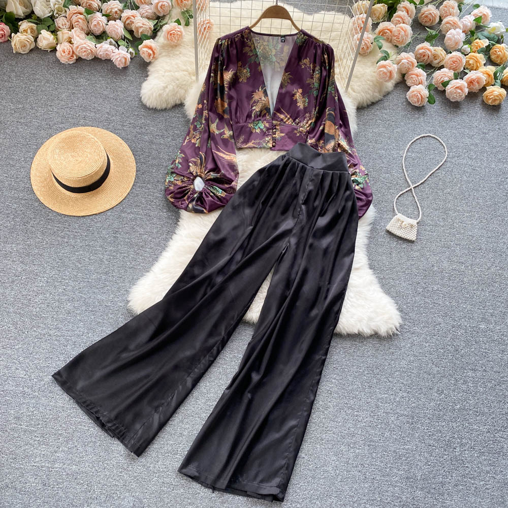 Garden Escape Floral Top & Palazzo Pants