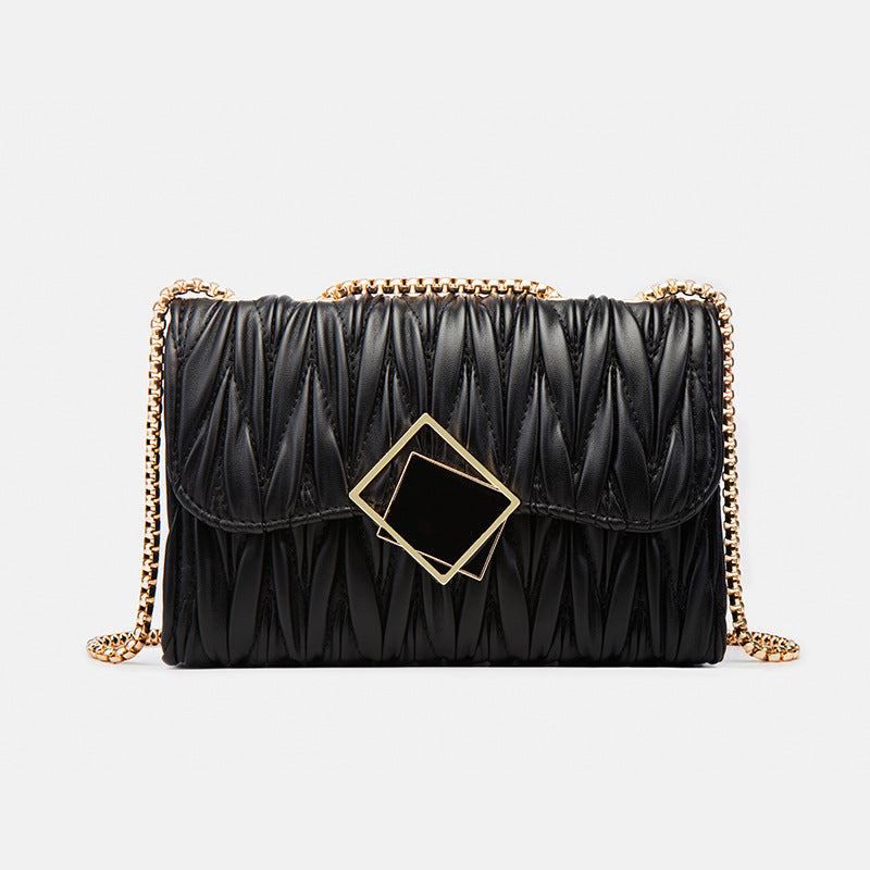 Modernist Square Buckle Pleat Bag