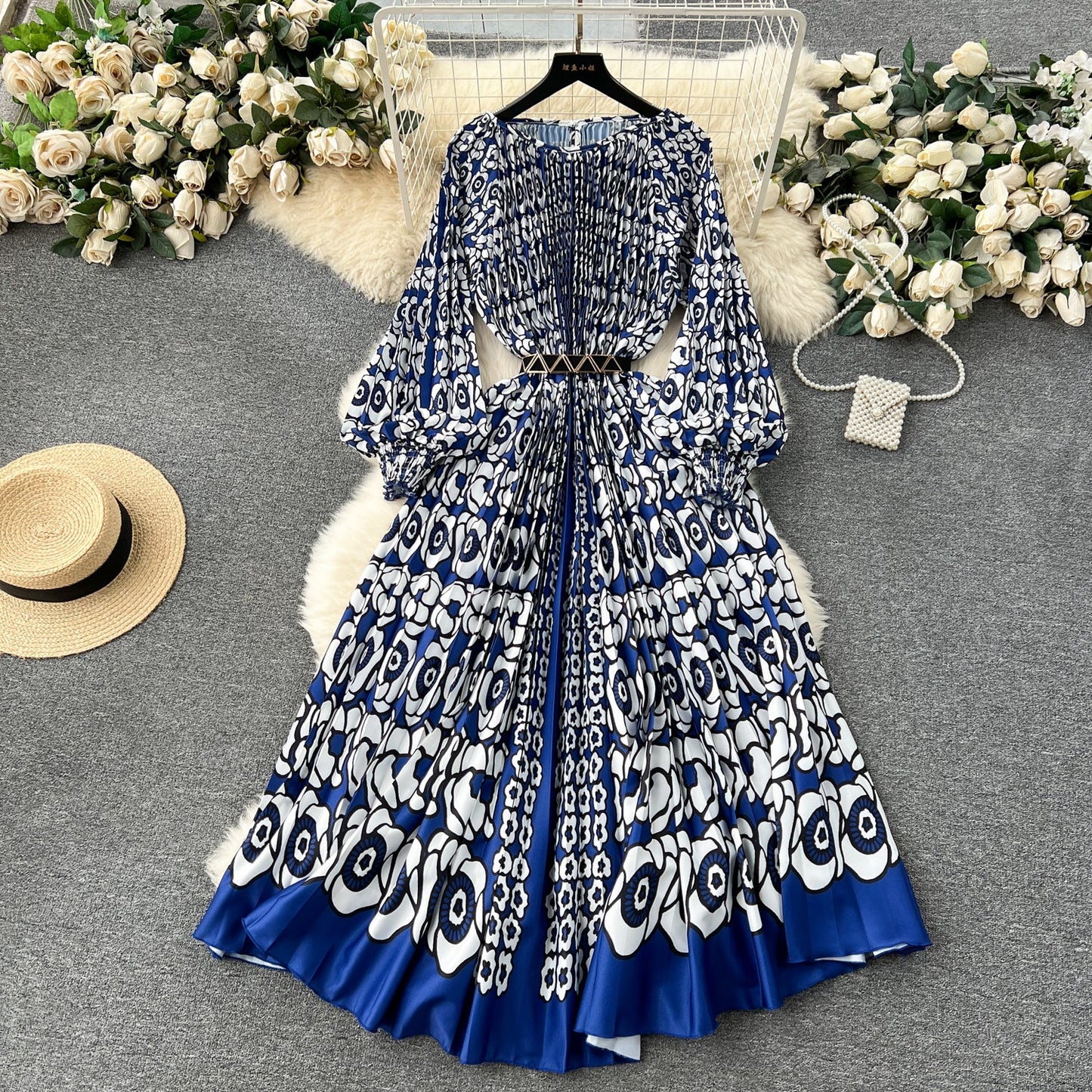 Floral Rhapsody High-Waist Skirt Dress