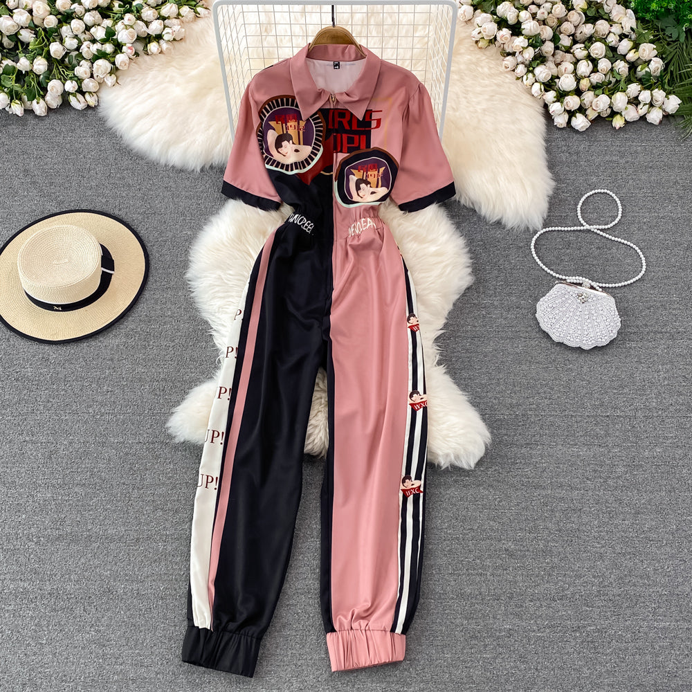 High Waist Carton Cargo Romper