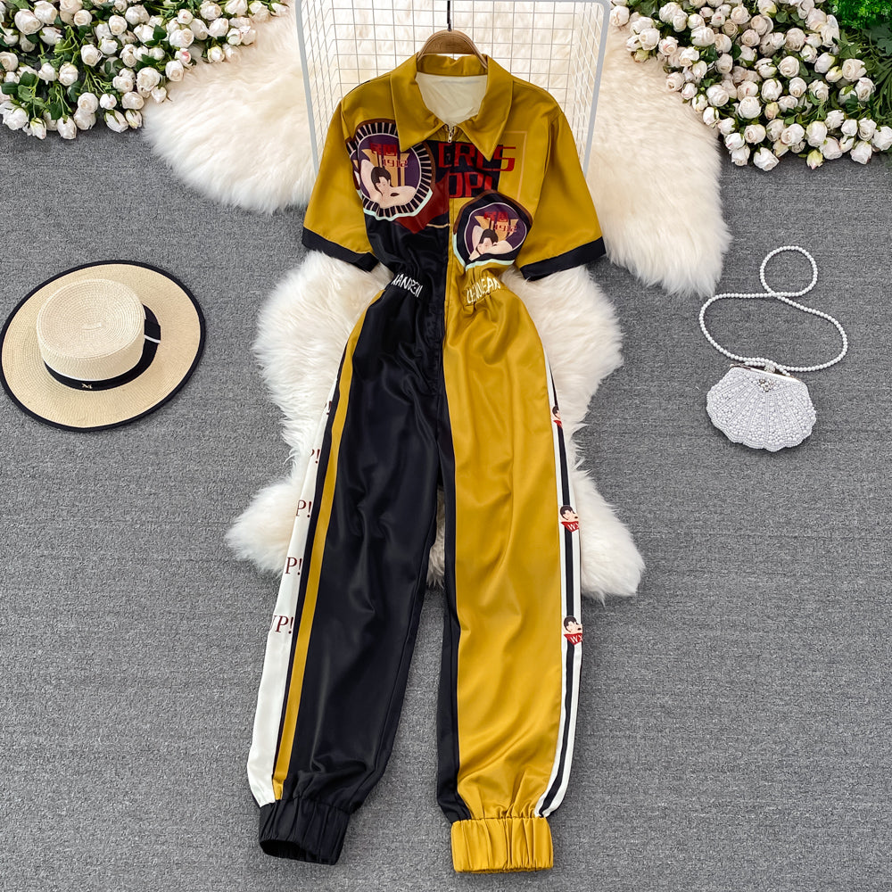 High Waist Carton Cargo Romper