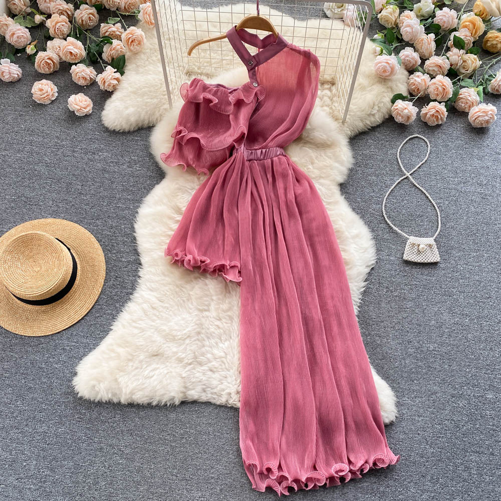 Women's Ruffled Hem Asymmetrical Dress