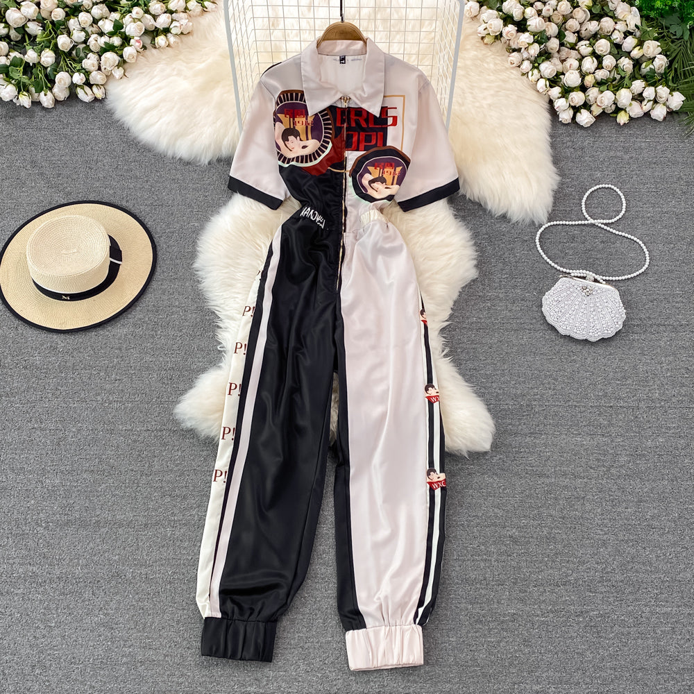 High Waist Carton Cargo Romper