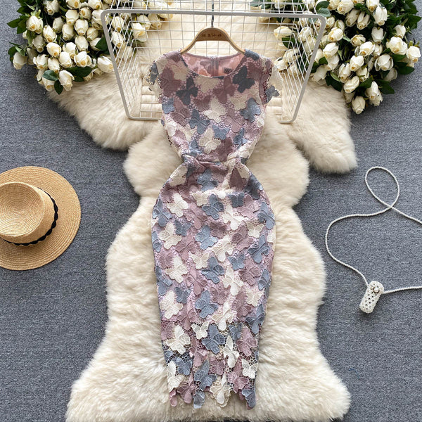 Luna Butterfly Lace Maxi Dress