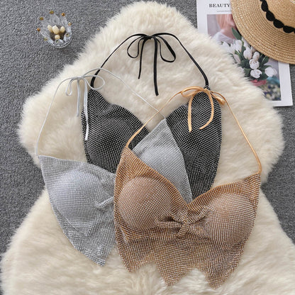 Party Diamond-encrusted Halterneck Camisole