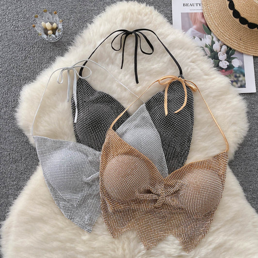 Party Diamond-encrusted Halterneck Camisole