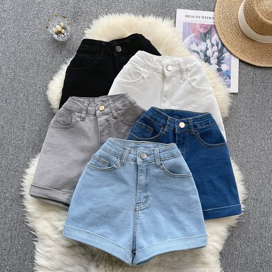Vintage Raw-Hem High-Waist Shorts