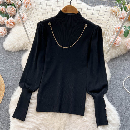 Ensemble 2 pièces pull à col roulé et jupe écossaise