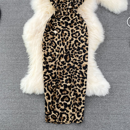 Animal Magnetism Backless Slinky Dress